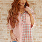 Easy to Please Plaid Color Block Top