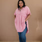 Can't Leave You Behind Tunic Dress- Pink