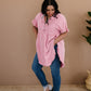 Can't Leave You Behind Tunic Dress- Pink