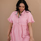 Can't Leave You Behind Tunic Dress- Pink