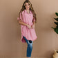 Can't Leave You Behind Tunic Dress- Pink