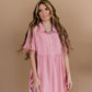 Can't Leave You Behind Tunic Dress- Pink