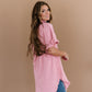 Can't Leave You Behind Tunic Dress- Pink