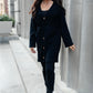Editor Soft Trench Cardi in Black