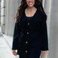 Editor Soft Trench Cardi in Black