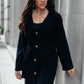 Editor Soft Trench Cardi in Black