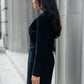 Editor Soft Trench Cardi in Black