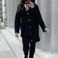 Editor Soft Trench Cardi in Black