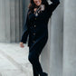 Editor Soft Trench Cardi in Black