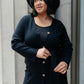 Editor Soft Trench Cardi in Black