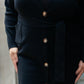 Editor Soft Trench Cardi in Black