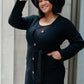 Editor Soft Trench Cardi in Black