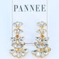 Ella Smoky Crystal Drop Earrings in Light Topaz