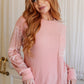 Embellished Excellence Velvet Leopard Detail Top