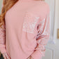 Embellished Excellence Velvet Leopard Detail Top