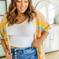 Embrace Me Striped Half Sleeve Knit Cardigan