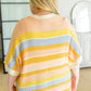 Embrace Me Striped Half Sleeve Knit Cardigan