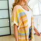 Embrace Me Striped Half Sleeve Knit Cardigan