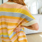 Embrace Me Striped Half Sleeve Knit Cardigan