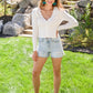 Embroidered Pocket Cutoffs