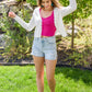 Embroidered Pocket Cutoffs