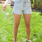 Embroidered Pocket Cutoffs