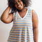 Emery Striped Tank in Blue