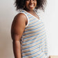 Emery Striped Tank in Blue