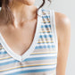 Emery Striped Tank in Blue