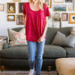 Enjoy The Day Tee In Red