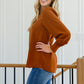 Enjoy This Moment V Neck Blouse In Toffee