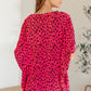 Essential Blouse in Hot Pink Leopard