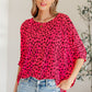 Essential Blouse in Hot Pink Leopard