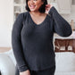 Essential Lounge Top In Black Lava