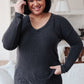 Essential Lounge Top In Black Lava