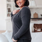 Essential Lounge Top In Black Lava