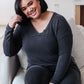 Essential Lounge Top In Black Lava