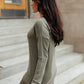 Essential Lounge Top in Mineral Wash Olive