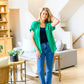 Working On Me Top in Kelly Green