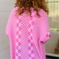 Keep On Driving Checkered Cardigan