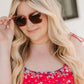 Eye On You Sunglasses in Coral Brown