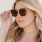 Eye On You Sunglasses in Coral Brown