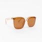 Eye On You Sunglasses in Coral Brown