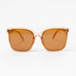 Eye On You Sunglasses in Coral Brown