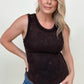 Zenana Ribbed Tank Top w/Exposed Seam - Multiple Colors