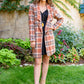 Fall In Love Plaid Jacket In Rust