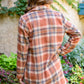 Fall In Love Plaid Jacket In Rust