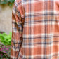 Fall In Love Plaid Jacket In Rust