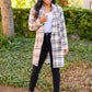 Fall In Love Plaid Jacket in Cream