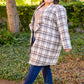 Fall In Love Plaid Jacket in Cream